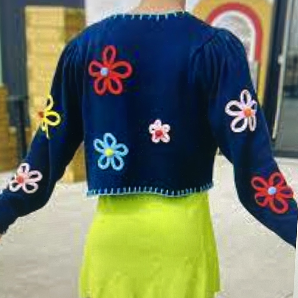 Zara Floral Embroidered Cardigan Size:S - Picture 3 of 6